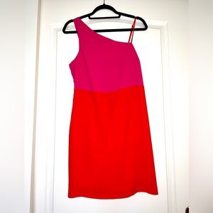 Color block cocktail mini dress